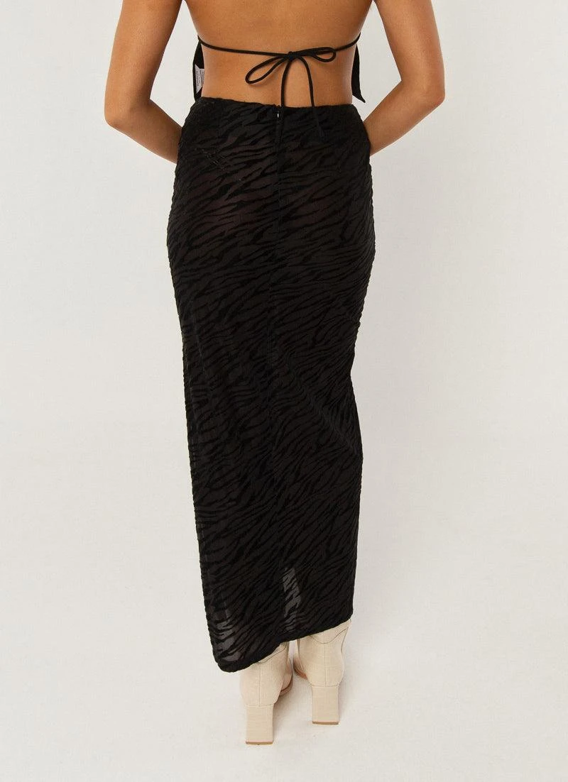 Work It Out Midi Skirt - Burnout Black 5 Work It Out Midi Skirt - Burnout Black - Image 5