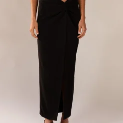 Taking Charge Maxi Skirt - Onyx -Stylo Craze Sales Store cf419966b1de4129b9a182347bb7a20d