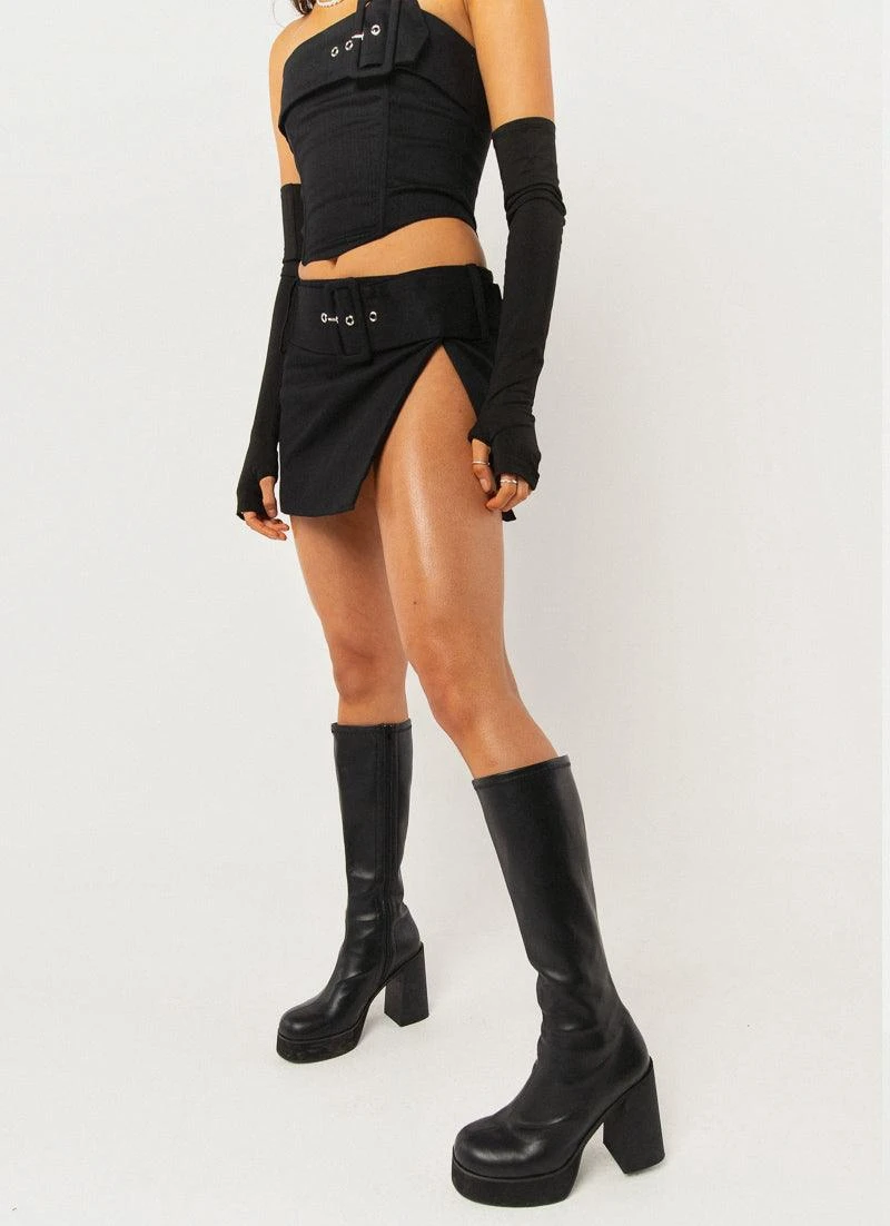 Cosmos Mini Skirt - Black 3 Cosmos Mini Skirt - Black - Image 3