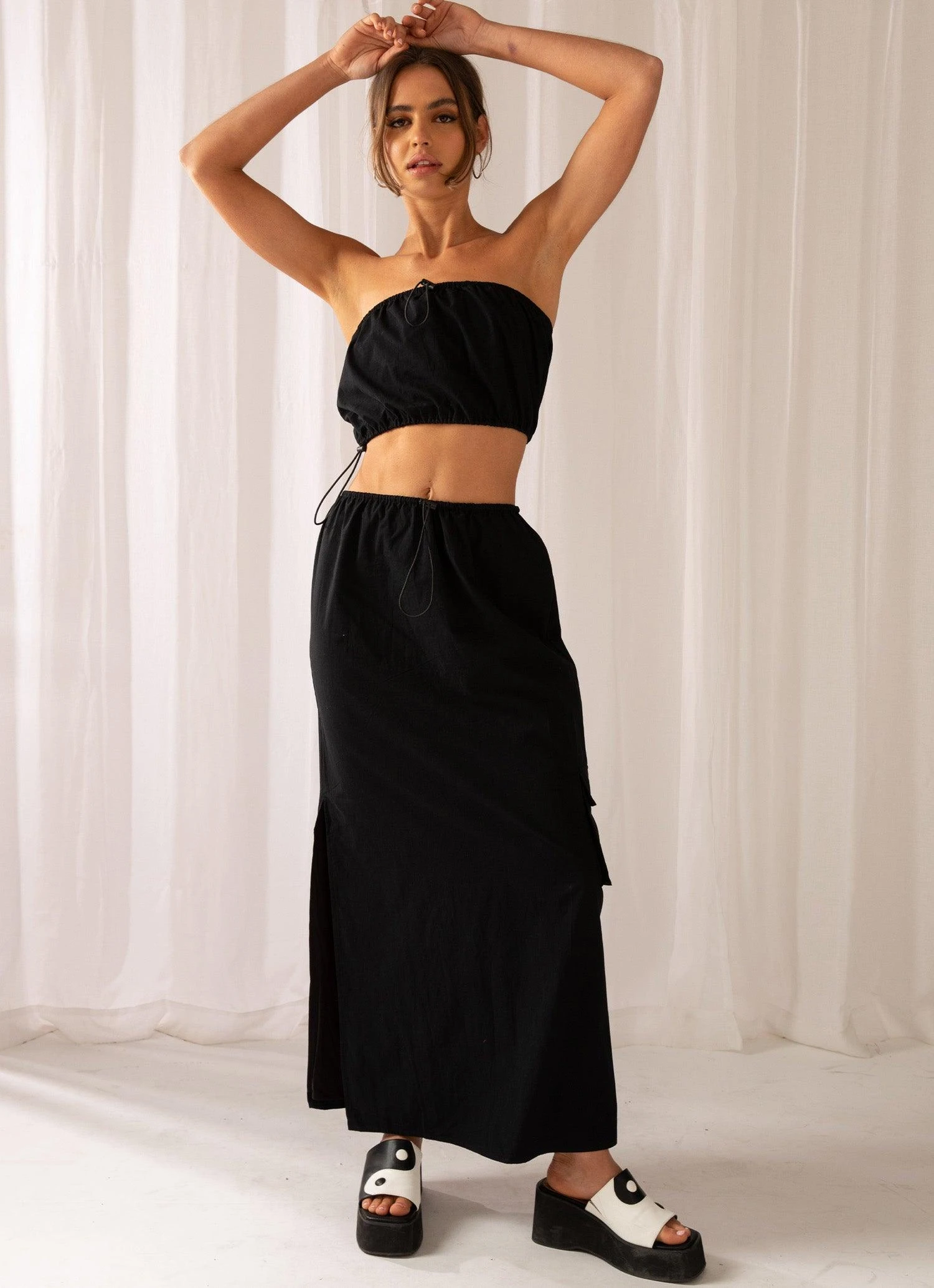 I'm Totally Buggin Cargo Midi Skirt - Black 3 I'm Totally Buggin Cargo Midi Skirt - Black - Image 3
