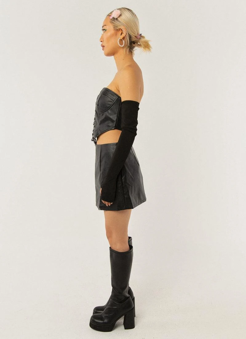 Change Of Tune PU Skirt - Black PU 5 Change Of Tune PU Skirt - Black PU - Image 5