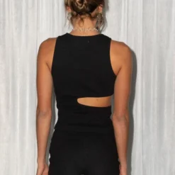 From Us Organic Cotton Rib Tank - Black -Stylo Craze Sales Store e3518045f0014960984b2a246d026bcf