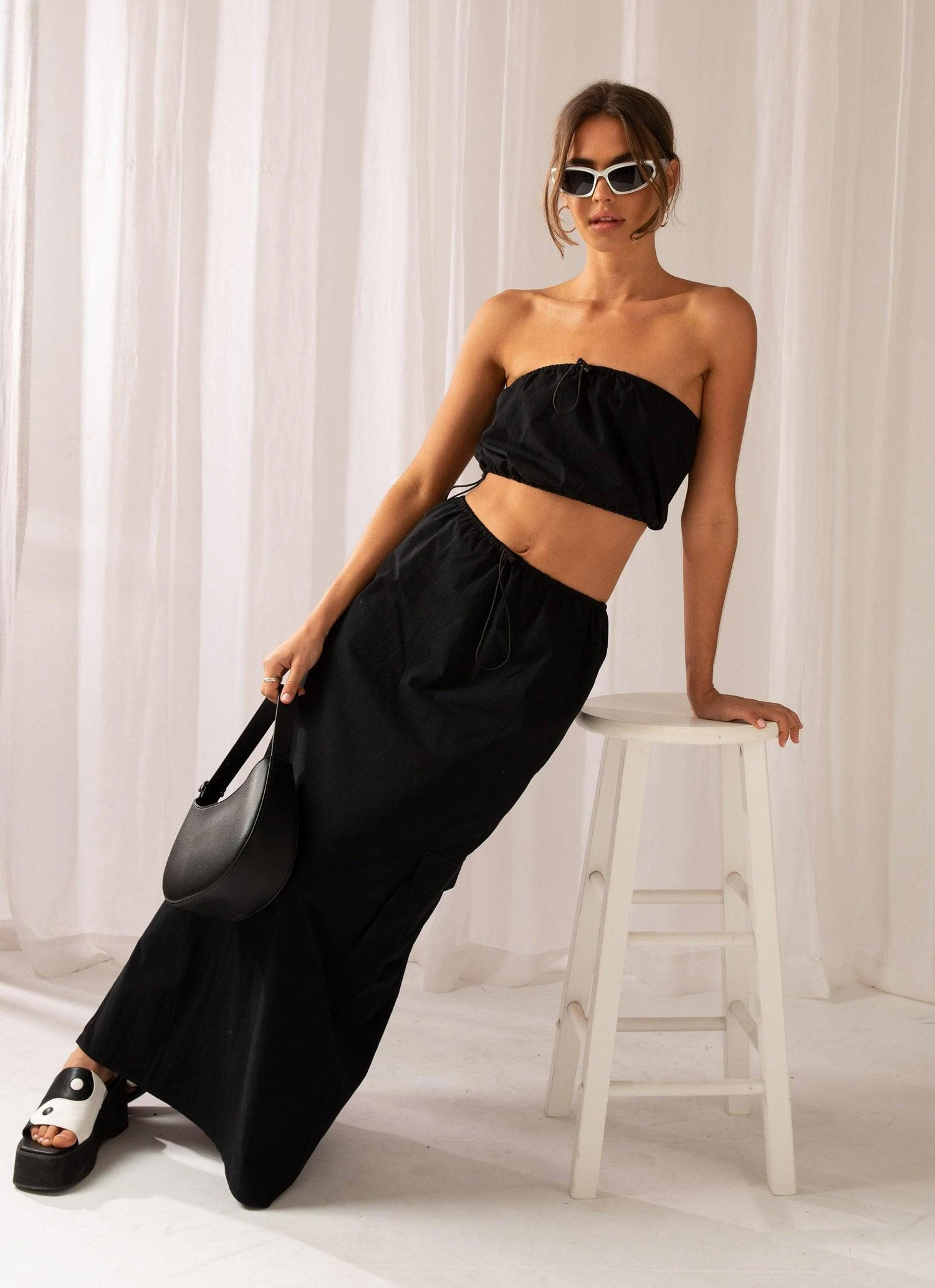 I'm Totally Buggin Cargo Midi Skirt - Black 2 I'm Totally Buggin Cargo Midi Skirt - Black - Image 2