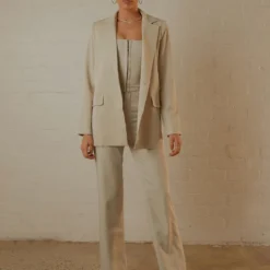 Mia Oversized Blazer - Stone Pinstripe -Stylo Craze Sales Store eb4d4410708f442eb193762ca7c24064 scaled