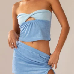 Changing Seasons Terry Skirt - Ocean Blue