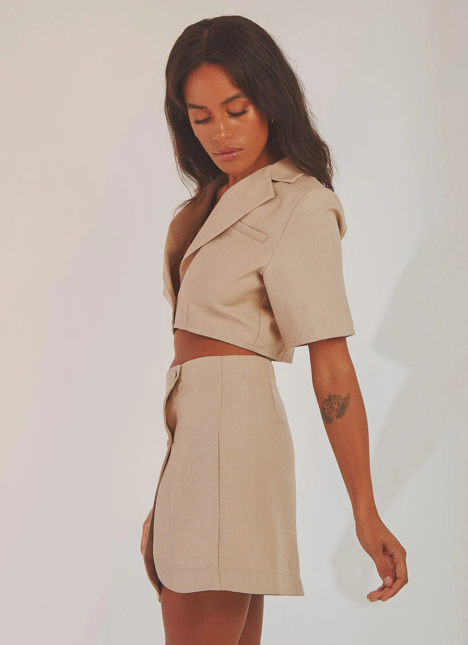 New York City Skirt - Taupe 4 New York City Skirt - Taupe - Image 4