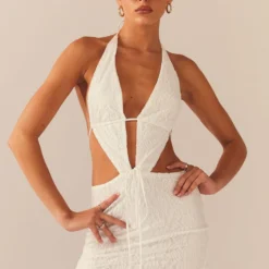 Not For The Faint Of Heart Lace Mini Dress - Ivory