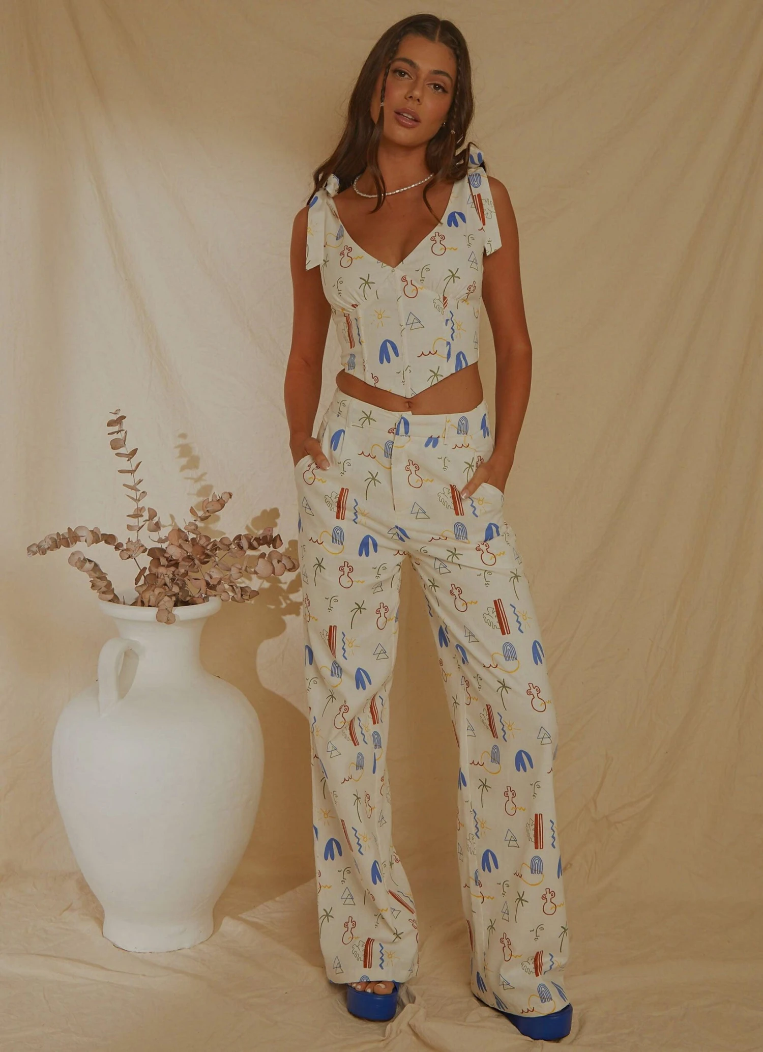 Parisian Life Linen Bustier - Santorini 4 Parisian Life Linen Bustier - Santorini - Image 4