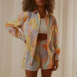 Emme Linen Shirt - Pastel Wave 7 Emme Linen Shirt - Pastel Wave -Stylo Craze Sales Store f2f540f6d3554dc3b6564b8fd6dfc75e