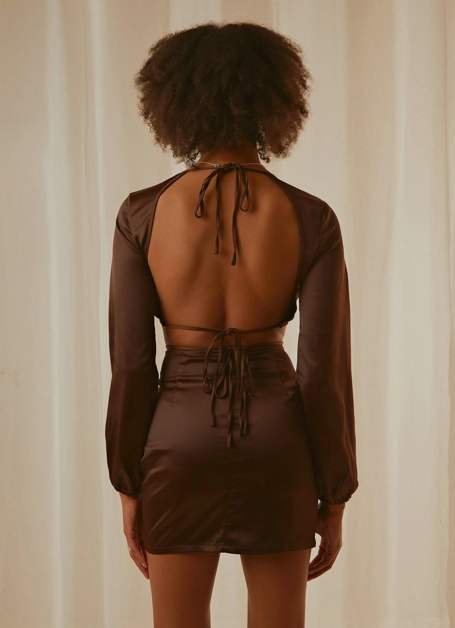 Musier Crop Top - Chocolate 5 Musier Crop Top - Chocolate - Image 5