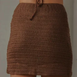Summer Style Crochet Skirt - Choc Brown -Stylo Craze Sales Store f45d7bd7e9c4444088205bc250daabcf scaled