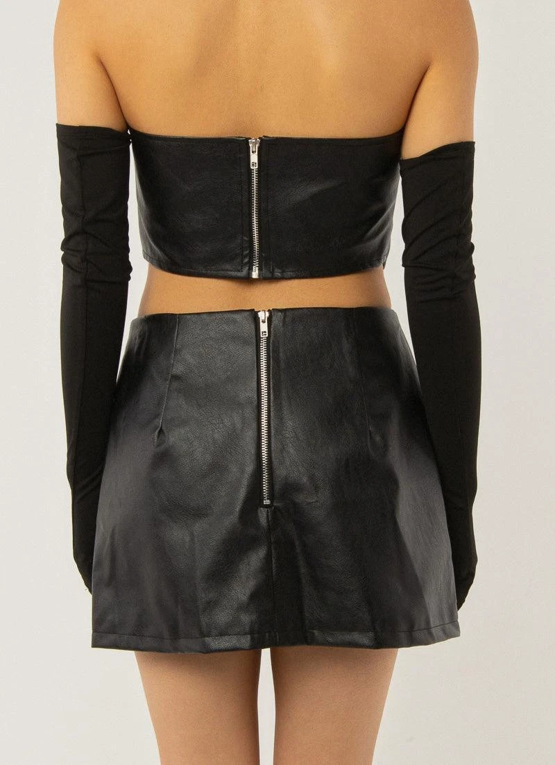 Change Of Tune PU Skirt - Black PU 6 Change Of Tune PU Skirt - Black PU - Image 6