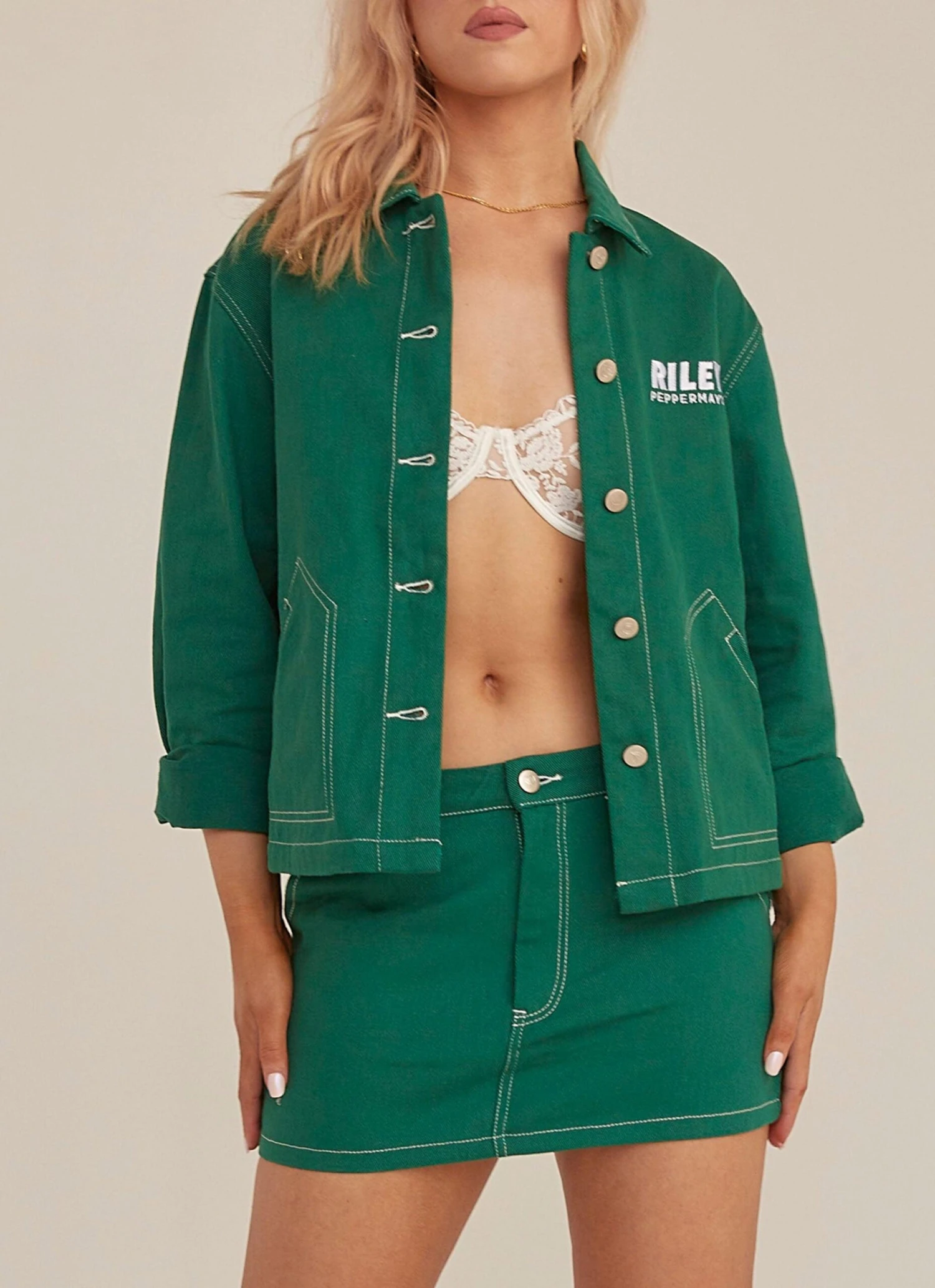 Explore Drill Skirt - Military Green 2 Explore Drill Skirt - Military Green - Image 2