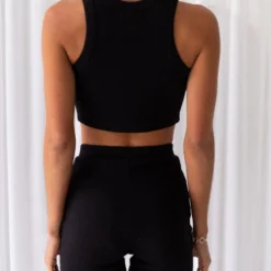 Spencer Organic Cotton Rib Tank - Black -Stylo Craze Sales Store fba42badf00c470396d79c24e982e121