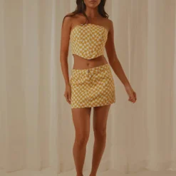 Luisa Mini Skirt - Yellow Check 9 Luisa Mini Skirt - Yellow Check -Stylo Craze Sales Store ff9826ad164c419abb4a611c127a999e scaled