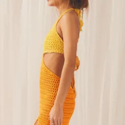 Heaven Crochet Dress - Orange Splice -Stylo Craze Sales Store heaven 2