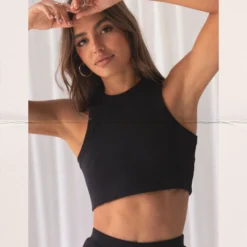 Spencer Organic Cotton Rib Tank - Black