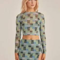 Nights In L.A Mesh Top - Techno Check