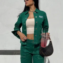 Pit Stop Drill Shirt - Military Green