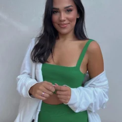 Remix It Knit Crop - Jade Green